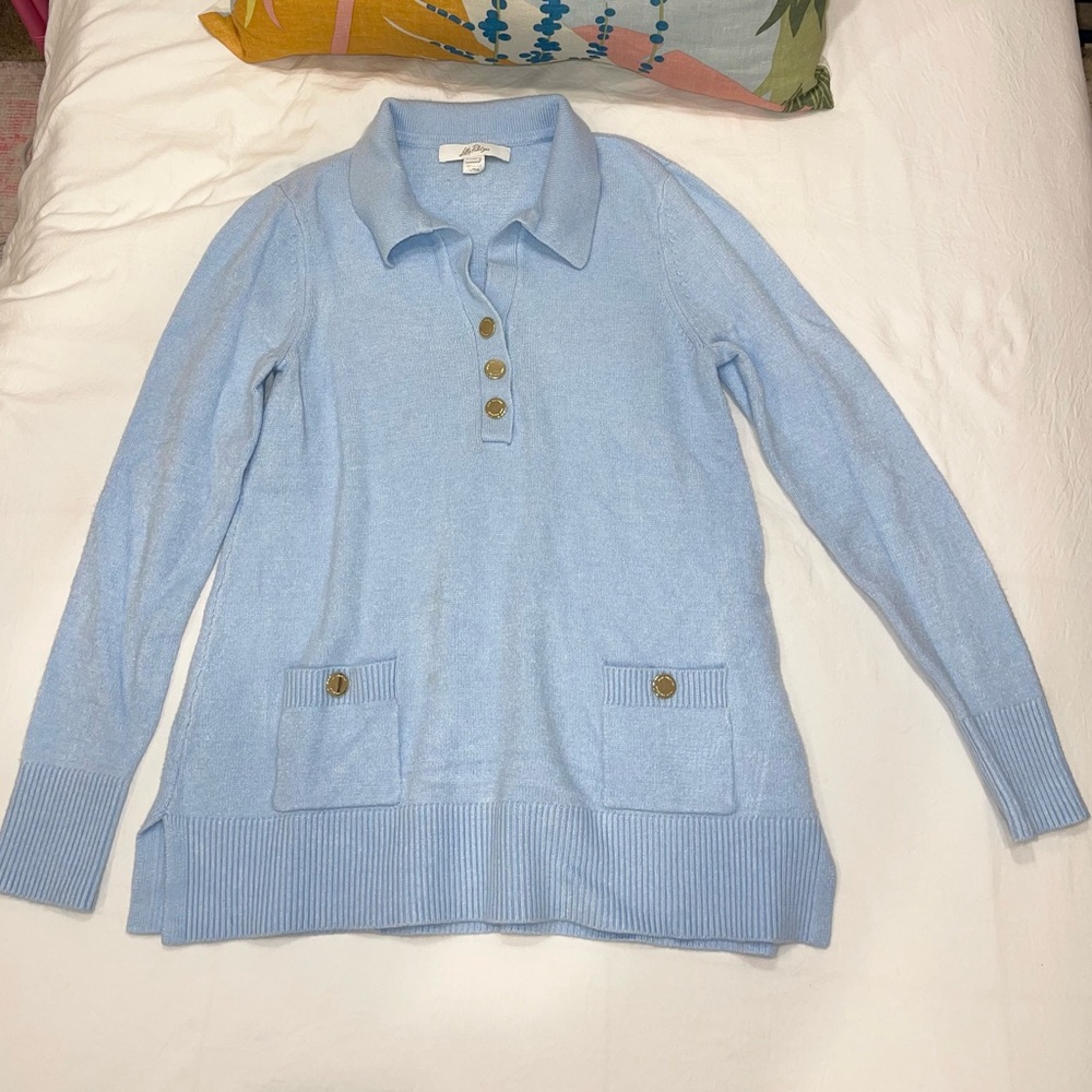 Lilly Pulitzer Button Neckline Collared Sweater - image 2
